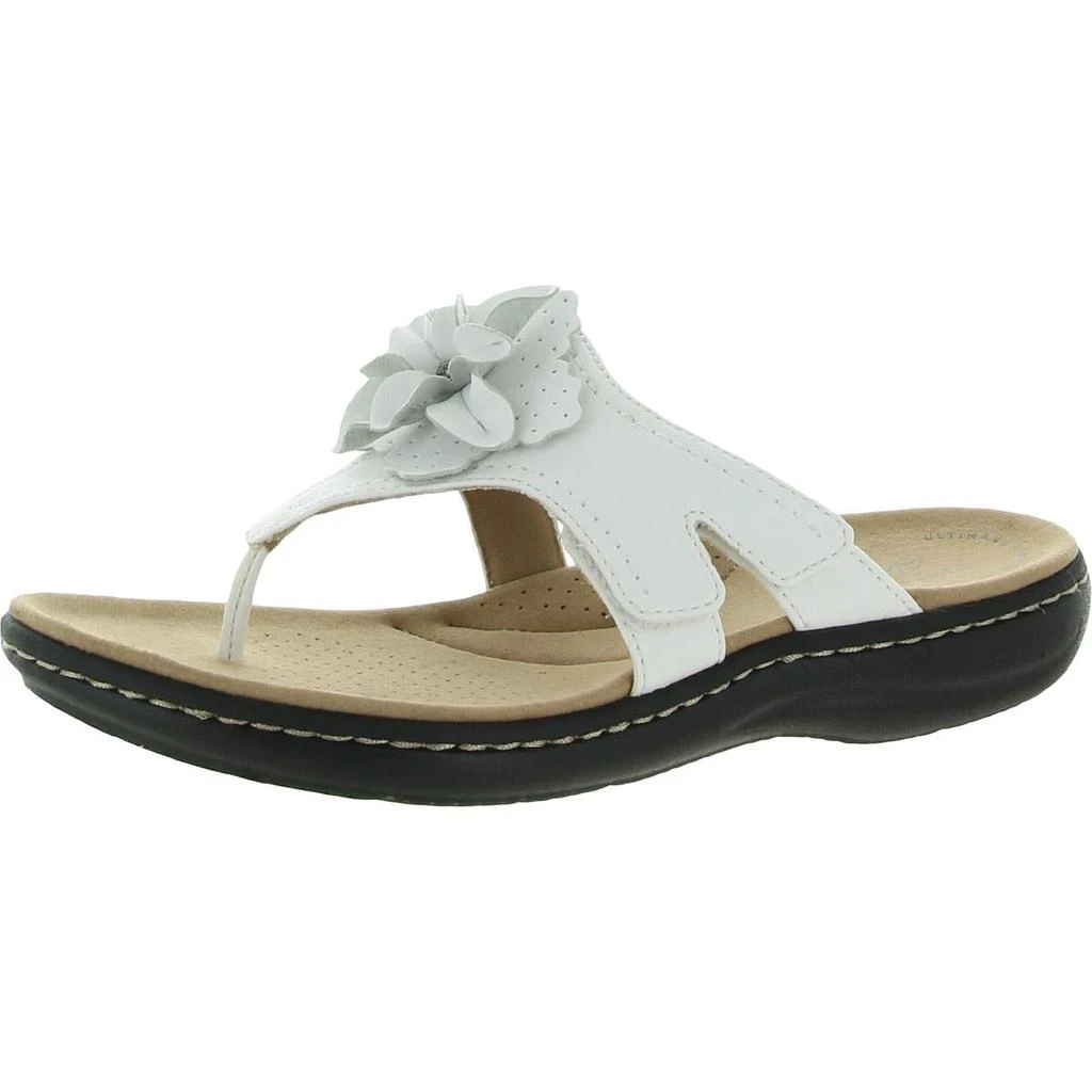 商品Clarks|Laurieann Gema Womens Faux Leather Slip On Flip-Flops,价格¥481,第4张图片详细描述