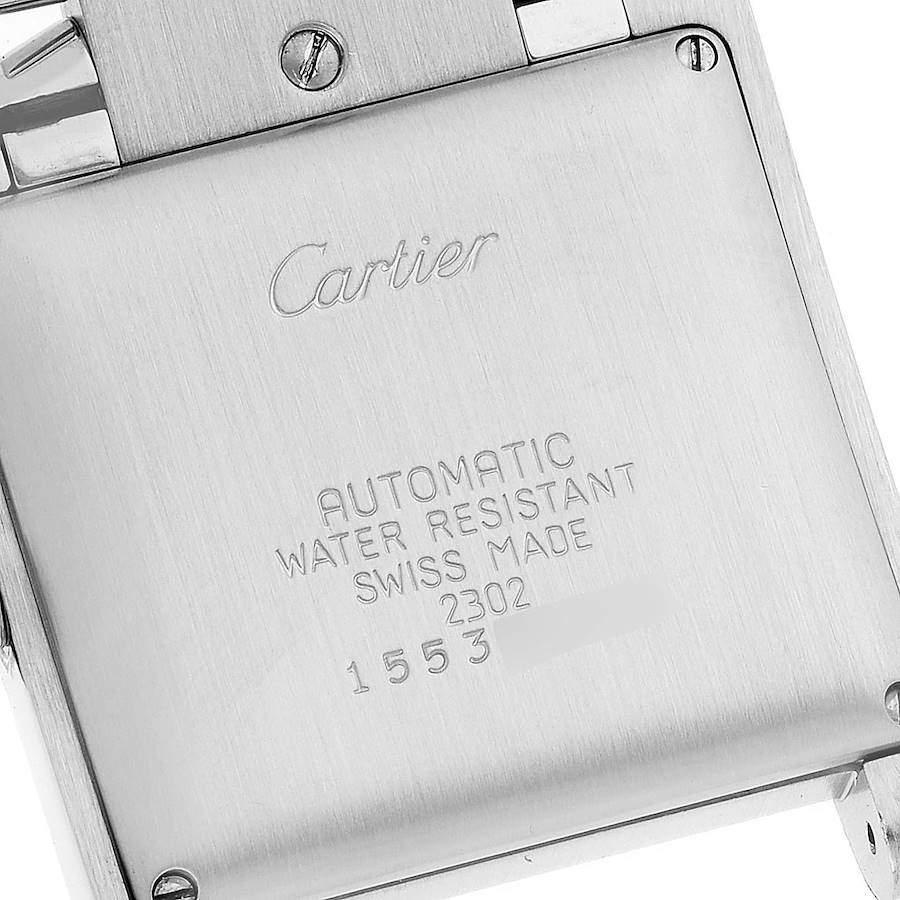 Cartier Silver Stainless Steel Tank Francaise W51002Q3 Automatic Men's Wristwatch 28 mm商品第5张图片规格展示