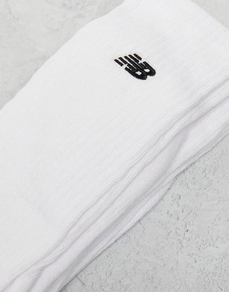 商品New Balance|New Balance embroidered logo crew socks 3 pack in white,价格¥147,第2张图片详细描述