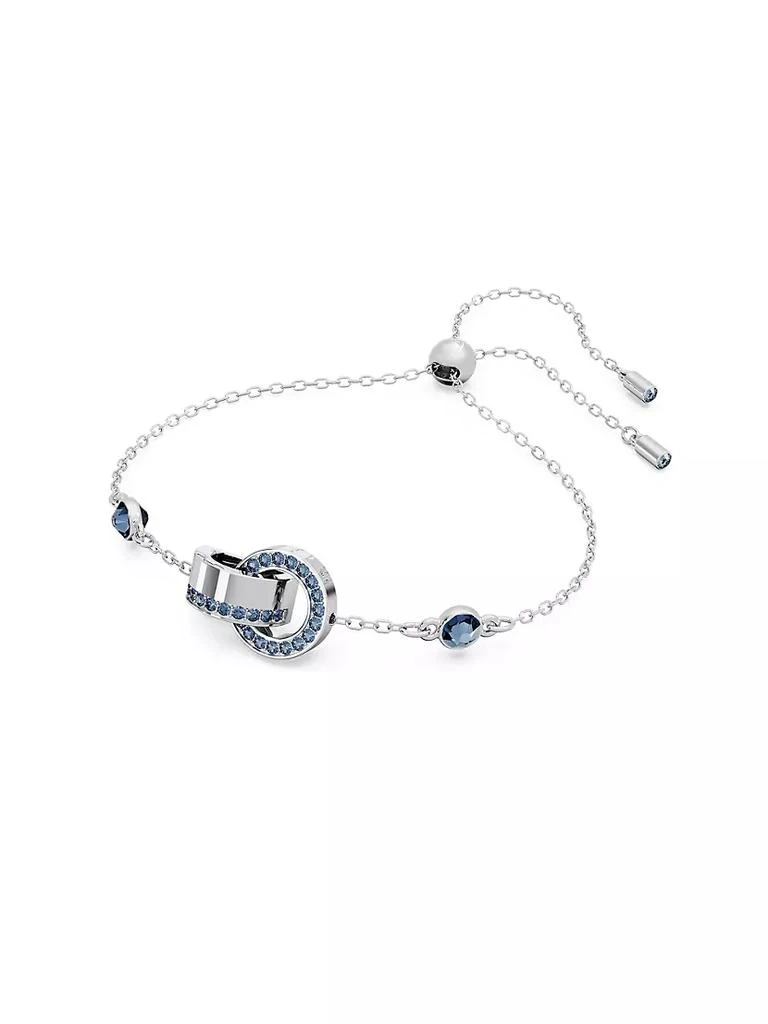 商品Swarovski|Hollow Rhodium-Plated & Crystal Interlocking Loop Bracelet,价格¥1235,第1张图片