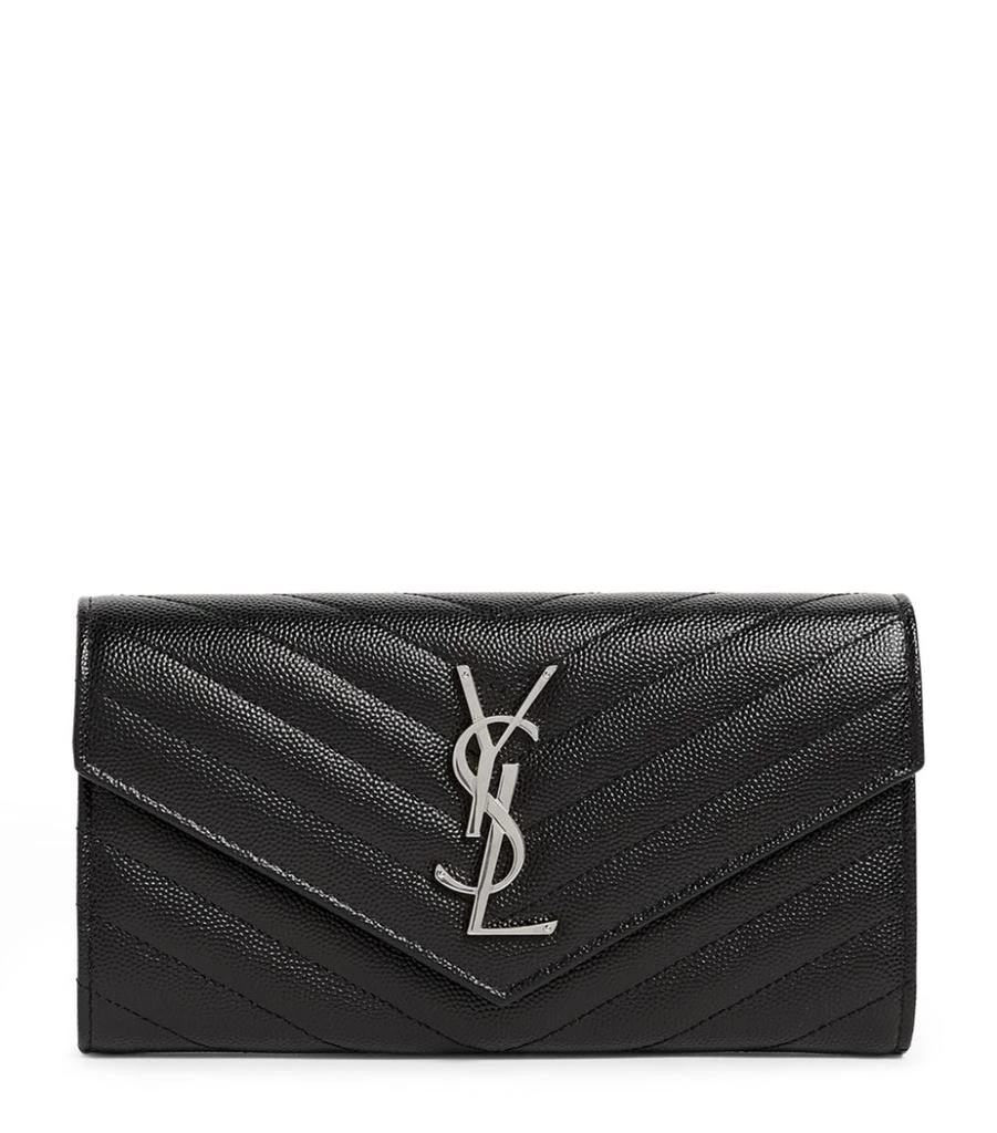 商品Yves Saint Laurent|Monogram Saint Laurent Matelassé Large Flap Wallet,价格¥6065,第1张图片