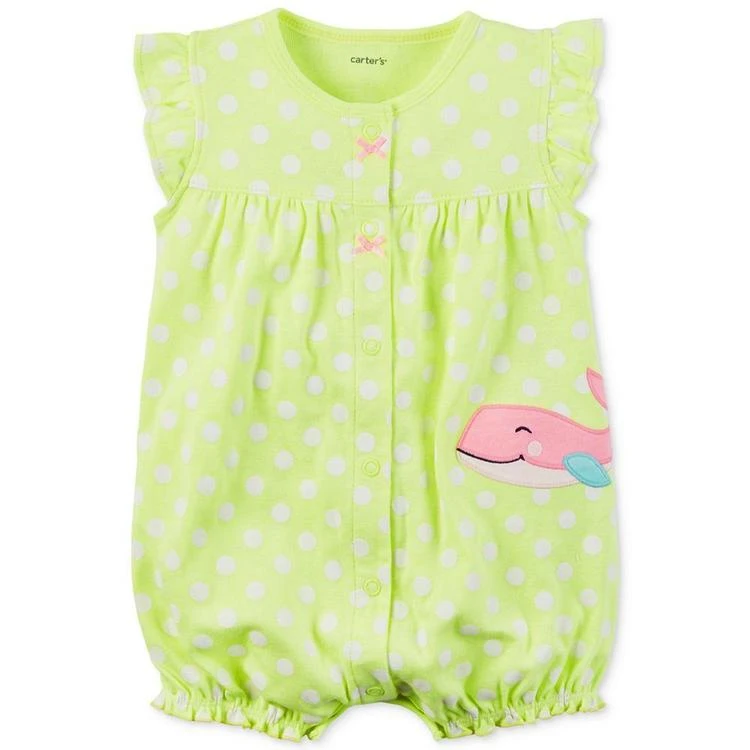 商品Carter's|Dot-Print Whale Romper, Baby Girls (0-24 months),价格¥36,第1张图片