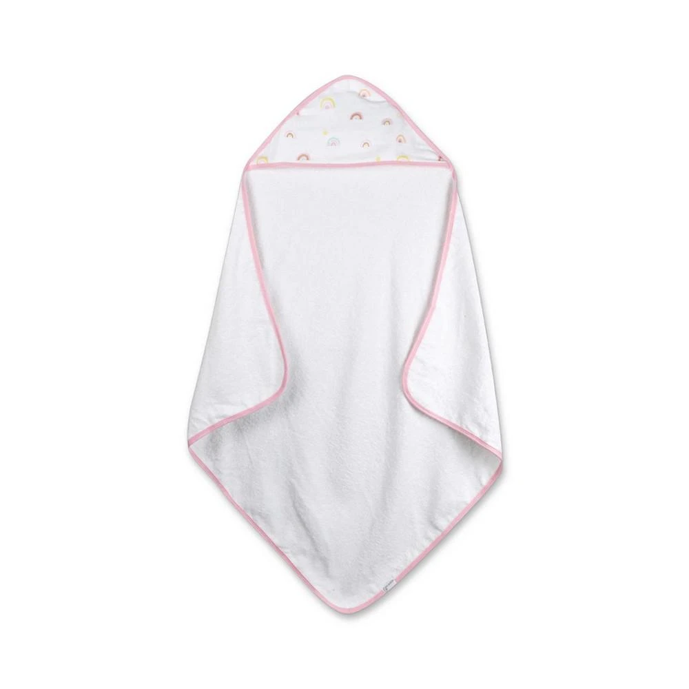 商品Mac & Moon|Baby Girls Organic Bath Time Rainbow Print Hooded Towel and Wash Cloths, 3 Piece Set,价格¥180,第2张图片详细描述
