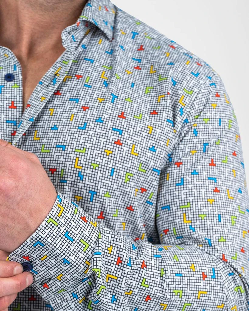 商品Maceoo|Men's Einstein Video Game Stretch Sport Shirt,价格¥1447,第4张图片详细描述