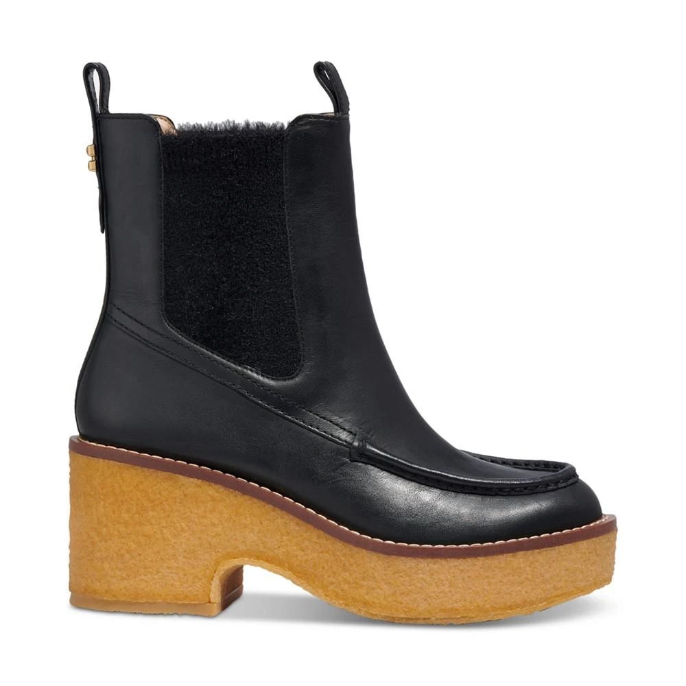 商品Coach|Women's Delaney Platform Gum-Sole Chelsea Booties,价格¥972,第2张图片详细描述