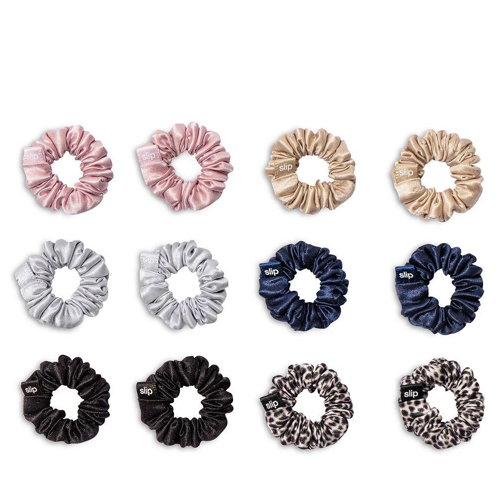 商品Slip|Pure Silk Minnie Scrunchies, Set of 12,价格¥288,第1张图片