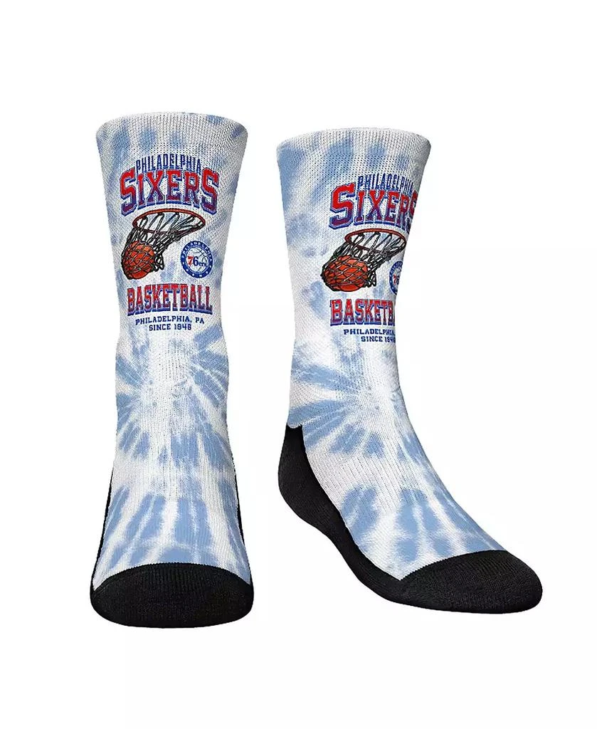 商品Rock 'Em|Youth Boys and Girls Socks Philadelphia 76ers Vintage-Like Hoop Crew Socks,价格¥135,第1张图片