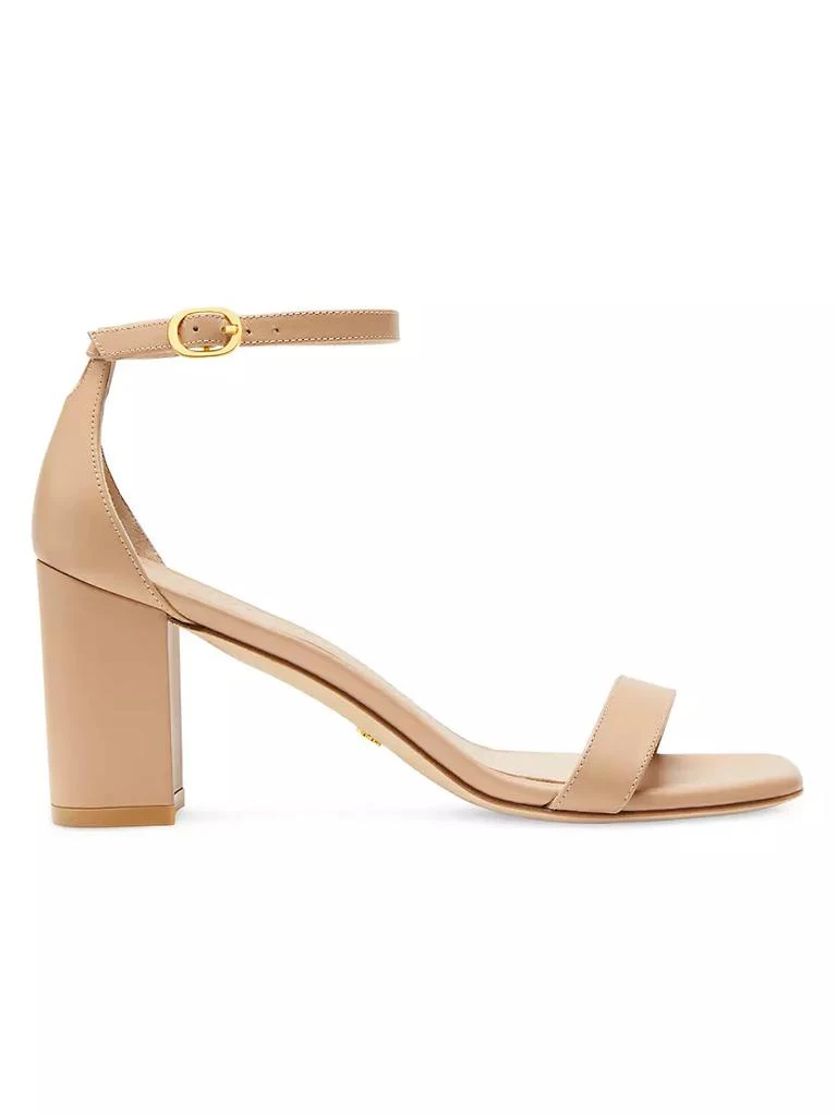 商品Stuart Weitzman|Nudistcurve 75MM Leather Block-Heel Sandals,价格¥3517,第1张图片