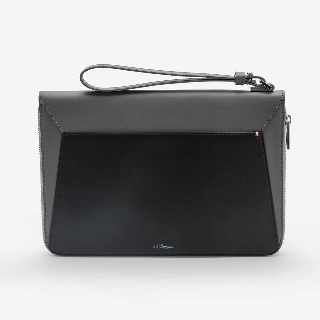 商品S.T. Dupont|S.T. Dupont "Line D" Laser Grey and Black Cowhide Pouch 184500,价格¥1230,第1张图片