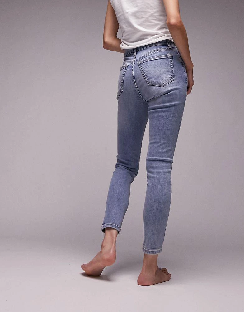 商品Topshop|Topshop Petite high rise Jamie jeans in bleach,价格¥158,第3张图片详细描述