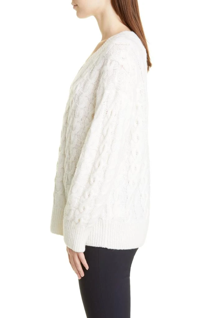 商品Vince|Lattice Cable Knit Wool & Alpaca Blend Sweater,价格¥747,第3张图片详细描述