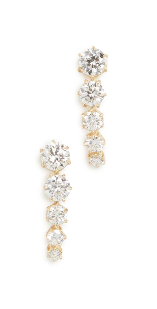 商品Jade Trau|Jade Trau 18k 5 宝石 Ara 耳钉,价格¥45818,第1张图片