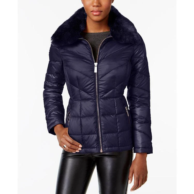 商品Kenneth Cole|Faux-Fur-Collar Down Puffer Coat, Created for Macy's,价格¥749,第1张图片