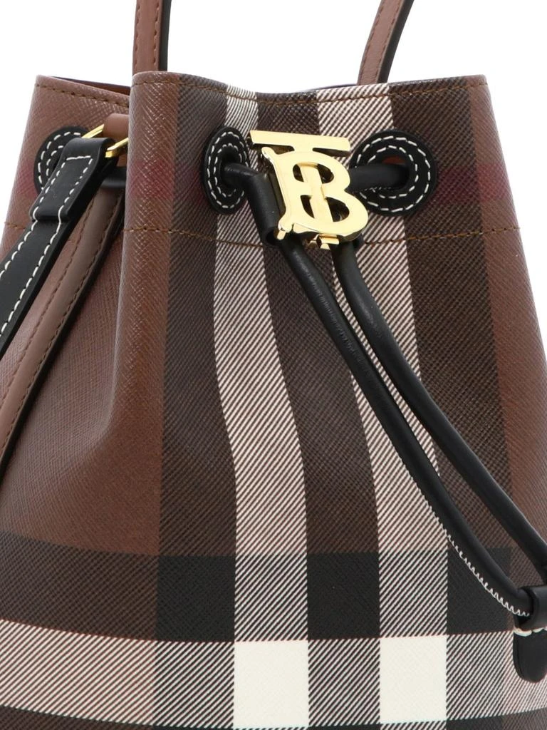 商品Burberry|Burberry Mini TB Drawstring Bucket Bag,价格¥7376,第4张图片详细描述