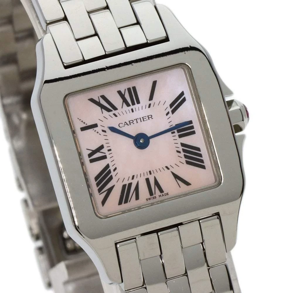 商品[二手商品] Cartier|Cartier Pink Stainless Steel Santos Demoiselle W25075Z5 Quartz Women's Wristwatch 20mm,价格¥22651,第5张图片详细描述