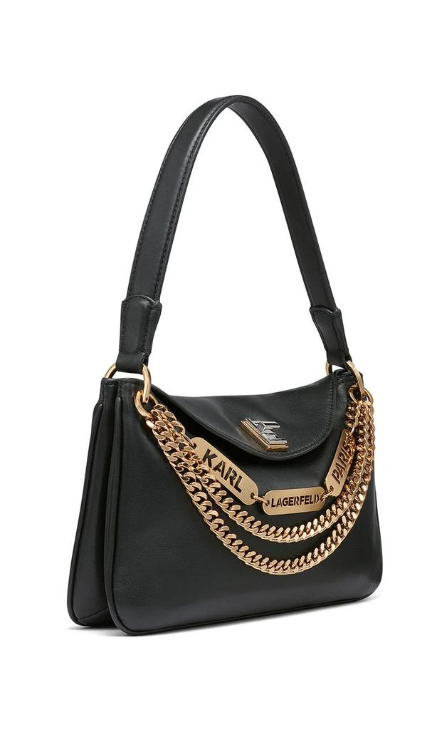 商品Karl Lagerfeld Paris|NADINE SHOULDER BAG WITH GOLD CHAINS,价格¥1558,第2张图片详细描述