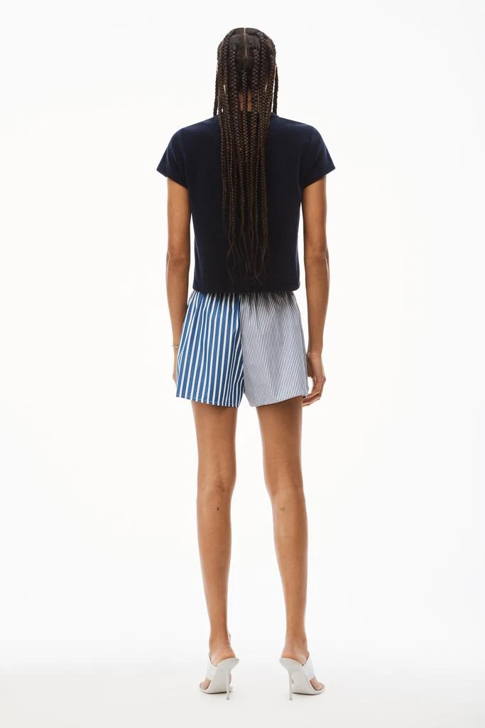 商品Alexander Wang|SHORT-SLEEVE HOTFIX LOGO TEE IN VELOUR,价格¥858,第5张图片详细描述
