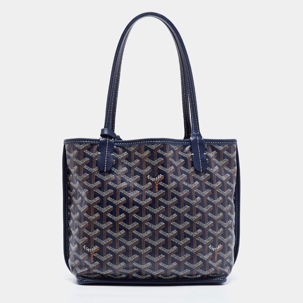 Pre-owned Goyard Ine Coated Canvas And Leather Mini Monte Carlo