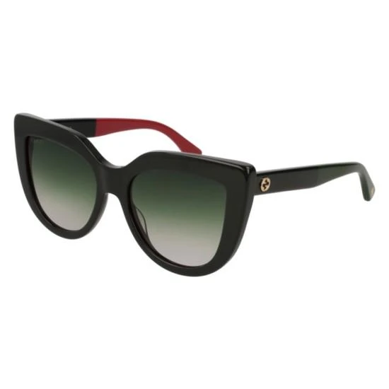 商品Gucci|Gucci Green Gradient Cat Eye Ladies Sunglasses GG0164SN 003 53,价格¥1014,第1张图片