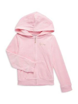 商品Juicy Couture|Little Girl's 2-Piece Velour Hoodie & Joggers Set,价格¥121,第4张图片详细描述