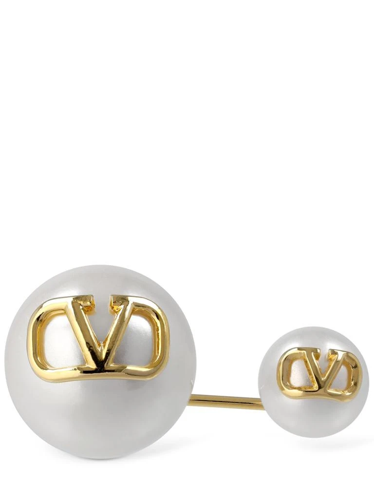 商品Valentino|V Logo Signature Faux Pearl Brooch,价格¥1873,第2张图片详细描述