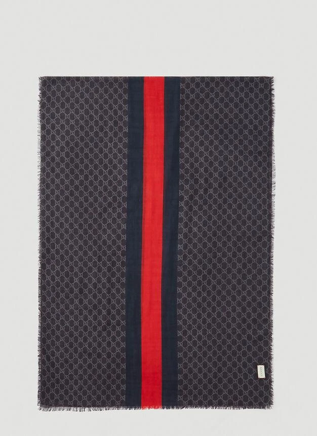 商品Gucci|GG Wool Scarf in Black,价格¥3619,第3张图片详细描述