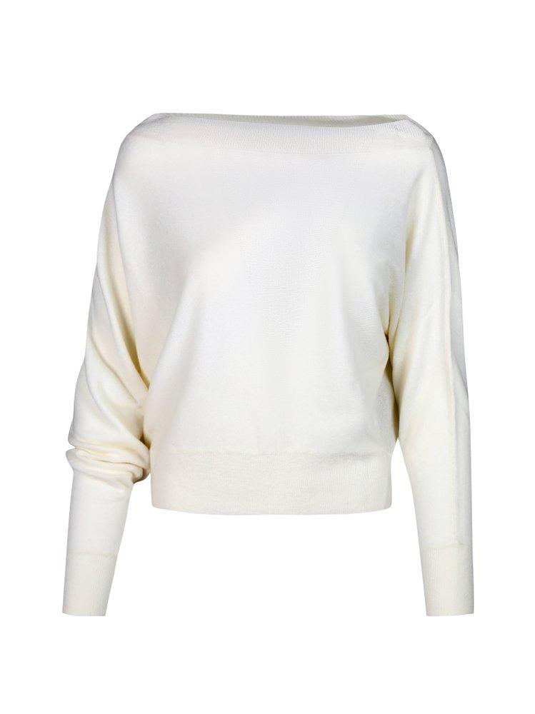 Malo Asymmetric-Neck Long Sleeved Sweater商品第1张图片规格展示
