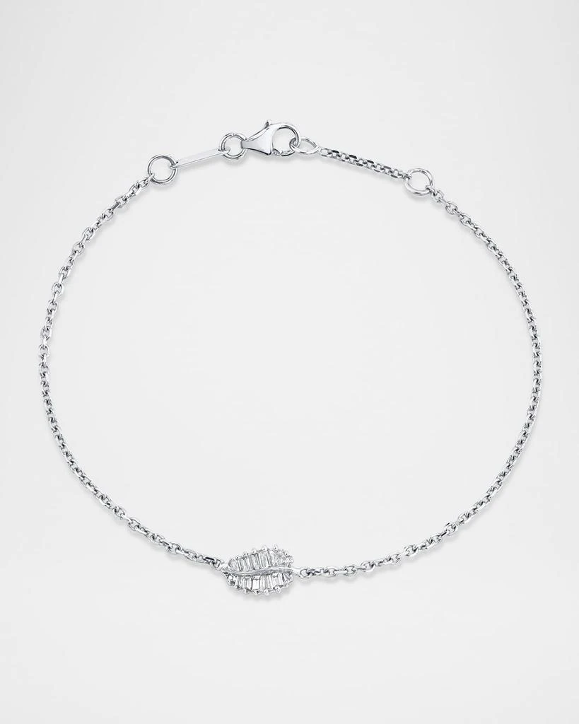 商品Anita Ko|18k White Gold Small Palm Leaf Bracelet,价格¥11321,第1张图片