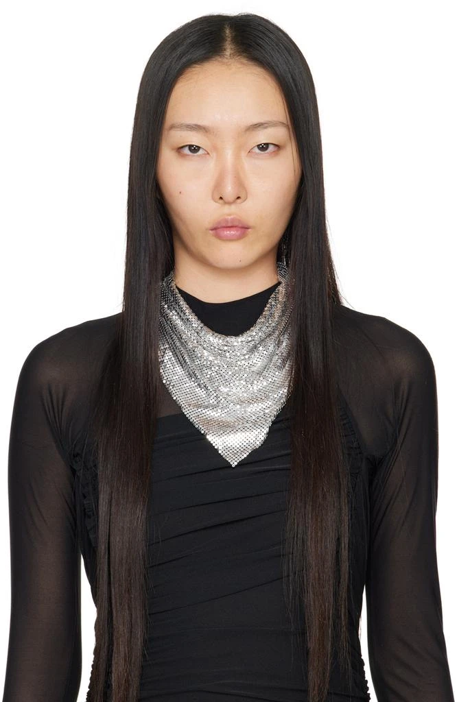 商品Rabanne|Silver Pixel Scarf Necklace,价格¥2698,第2张图片详细描述