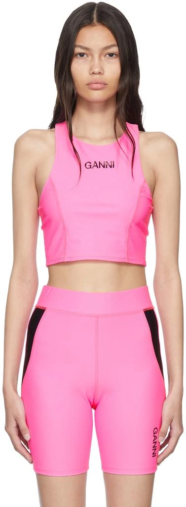 商品Ganni|SSENSE Exclusive Pink Sport Top,价格¥422,第1张图片
