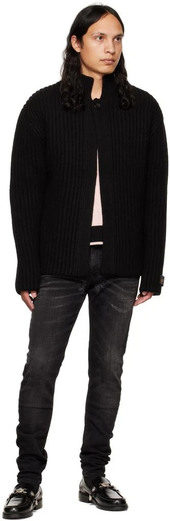 商品We11done|Black Stand Collar Cardigan,价格¥2444,第4张图片详细描述