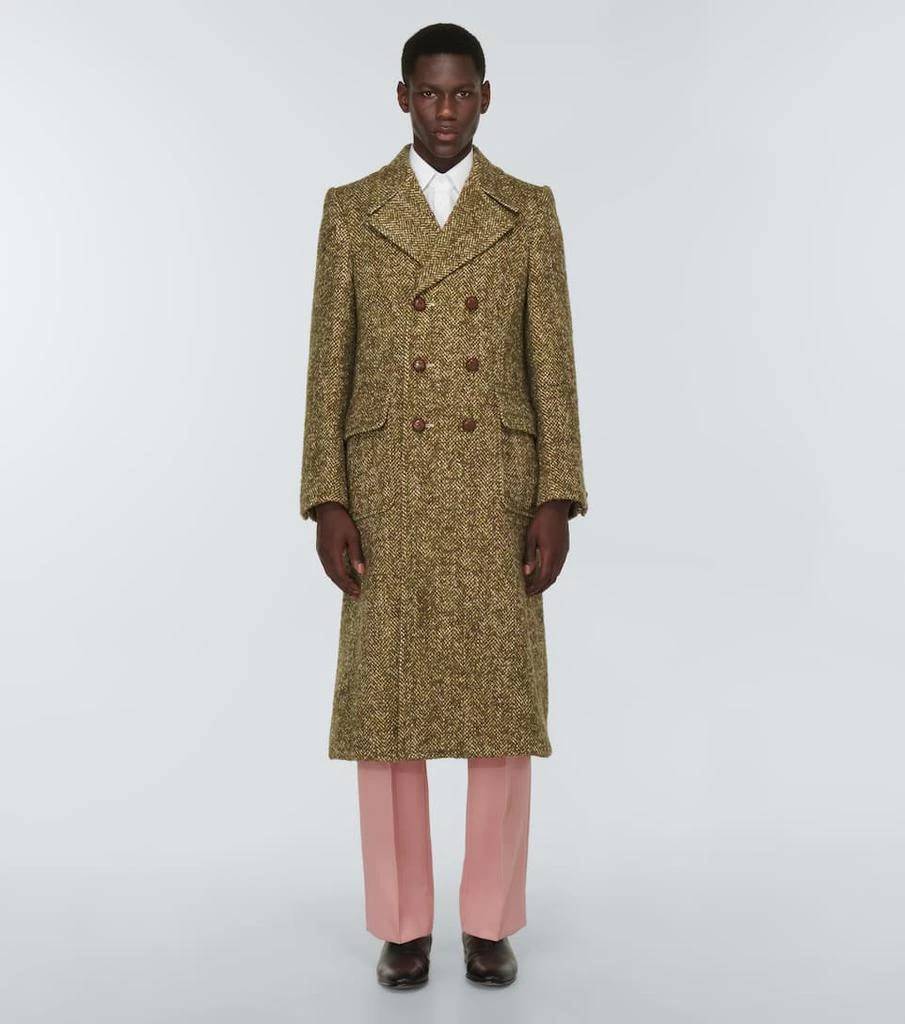 商品Gucci|Herringbone wool-blend coat,价格¥35124,第3张图片详细描述