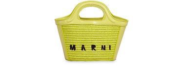 商品Marni|Tropicalia 酒椰皮革款迷你藤篮包,价格¥4657,第1张图片