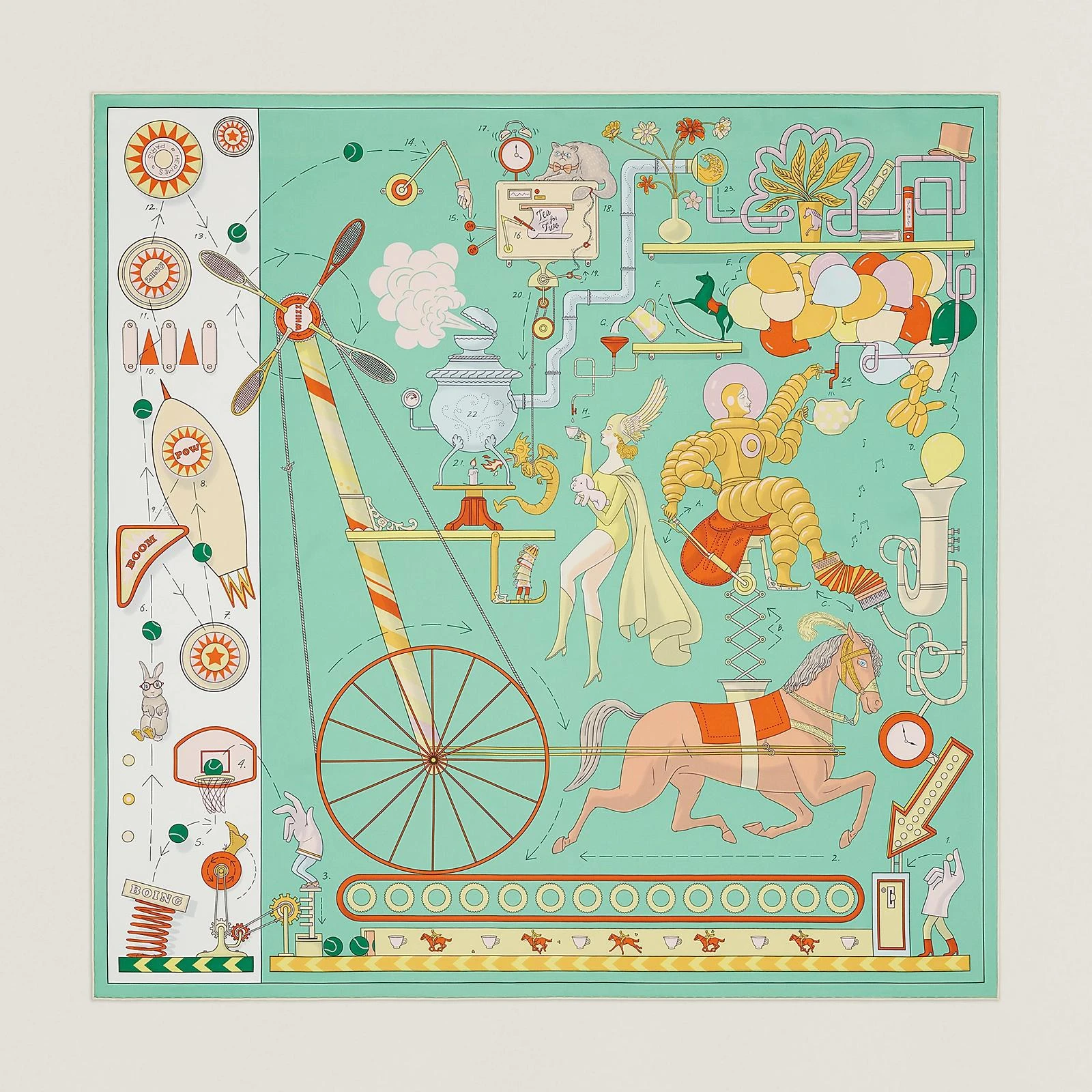 【预售】 爱马仕 24秋冬 女士 披肩 Carré 90 Tea for Two H003968S 08 商品
