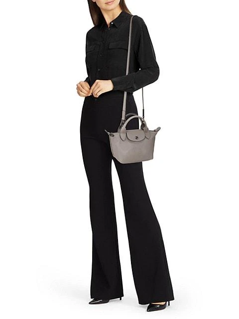 商品Longchamp|XS Le Pliage Leather Crossbody Tote,价格¥1502,第2张图片详细描述