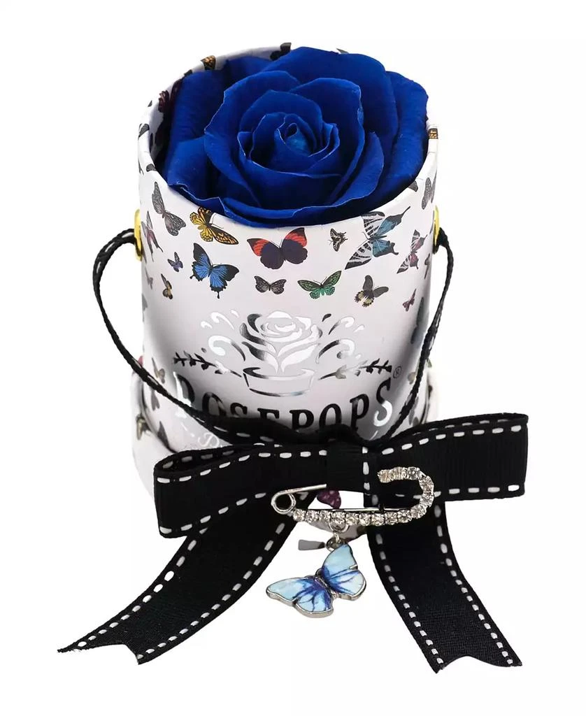 商品Rosepops|Pop-Up Butterfly Box with Single Blueberry Real Rose,价格¥286,第2张图片详细描述