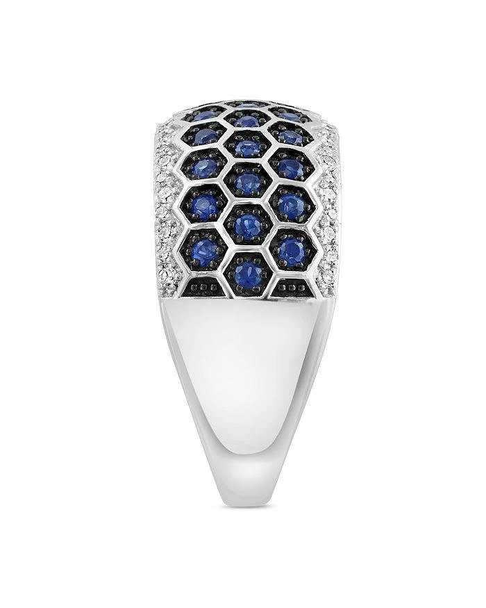 商品Bloomingdale's|Blue Sapphire & Diamond Geometric Ring in 14K White Gold,价格¥10794,第2张图片详细描述