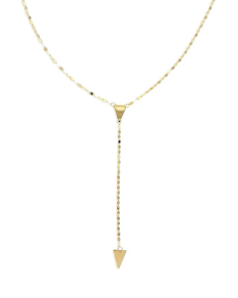 商品Moon & Meadow|14K Gold Triangles Drop Necklace, 18",价格¥1919,第1张图片