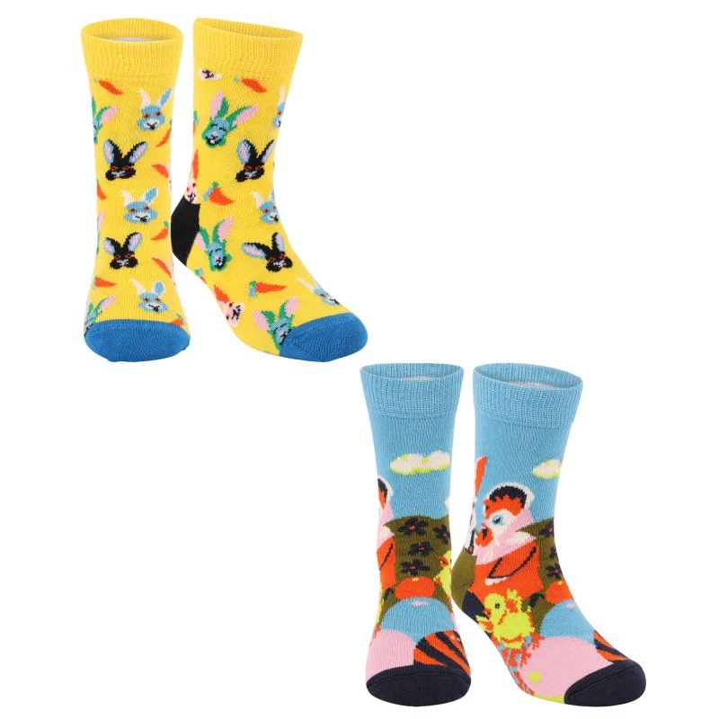商品Happy Socks|Easter print set of socks in blue and yellow,价格¥122,第1张图片