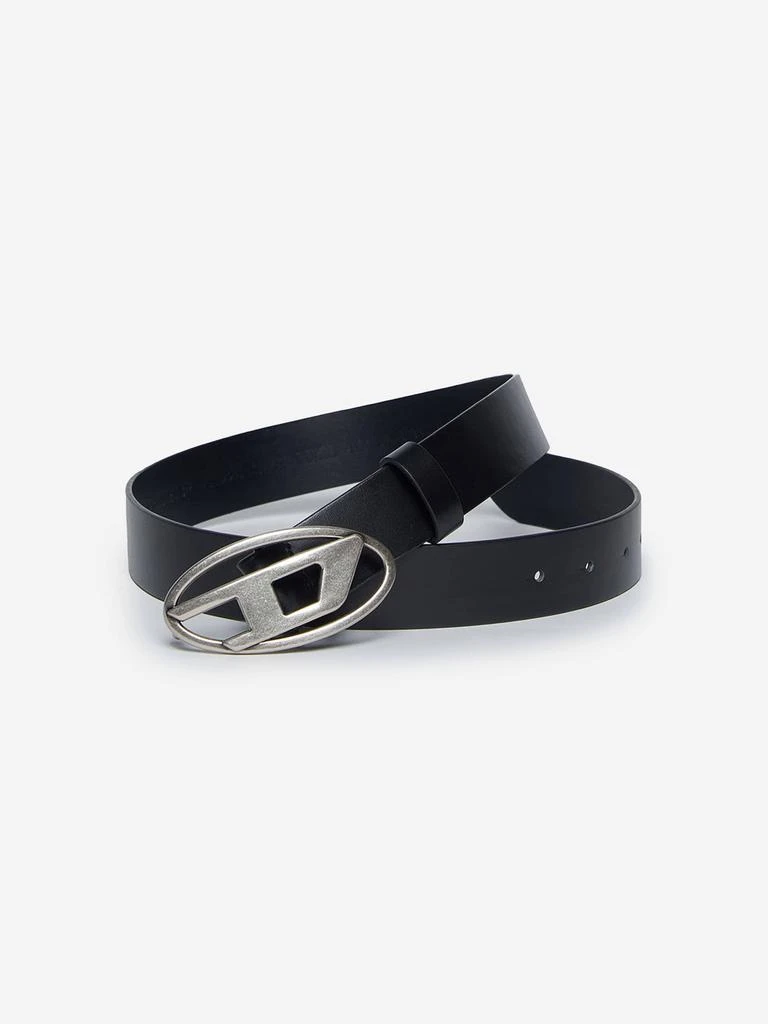 商品Diesel|Diesel Kids Leather Oval D Belt in Black,价格¥411,第2张图片详细描述