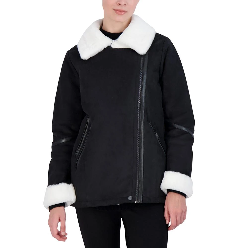商品Steve Madden|Juniors' Faux-Shearling Coat, Created for Macy's,价格¥323,第1张图片