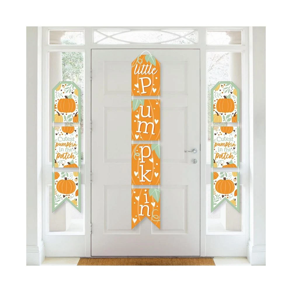 商品Big Dot of Happiness|Little Pumpkin - Hanging Vertical Paper Door Banners - Fall Birthday Party or Baby Shower Wall Decoration Kit - Indoor Door Decor,价格¥157,第1张图片