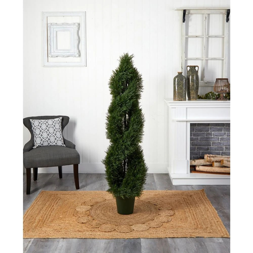 商品NEARLY NATURAL|5’ Indoor/Outdoor UV-Resistant Artificial Pond Cypress Spiral Topiary,价格¥3193,第5张图片详细描述