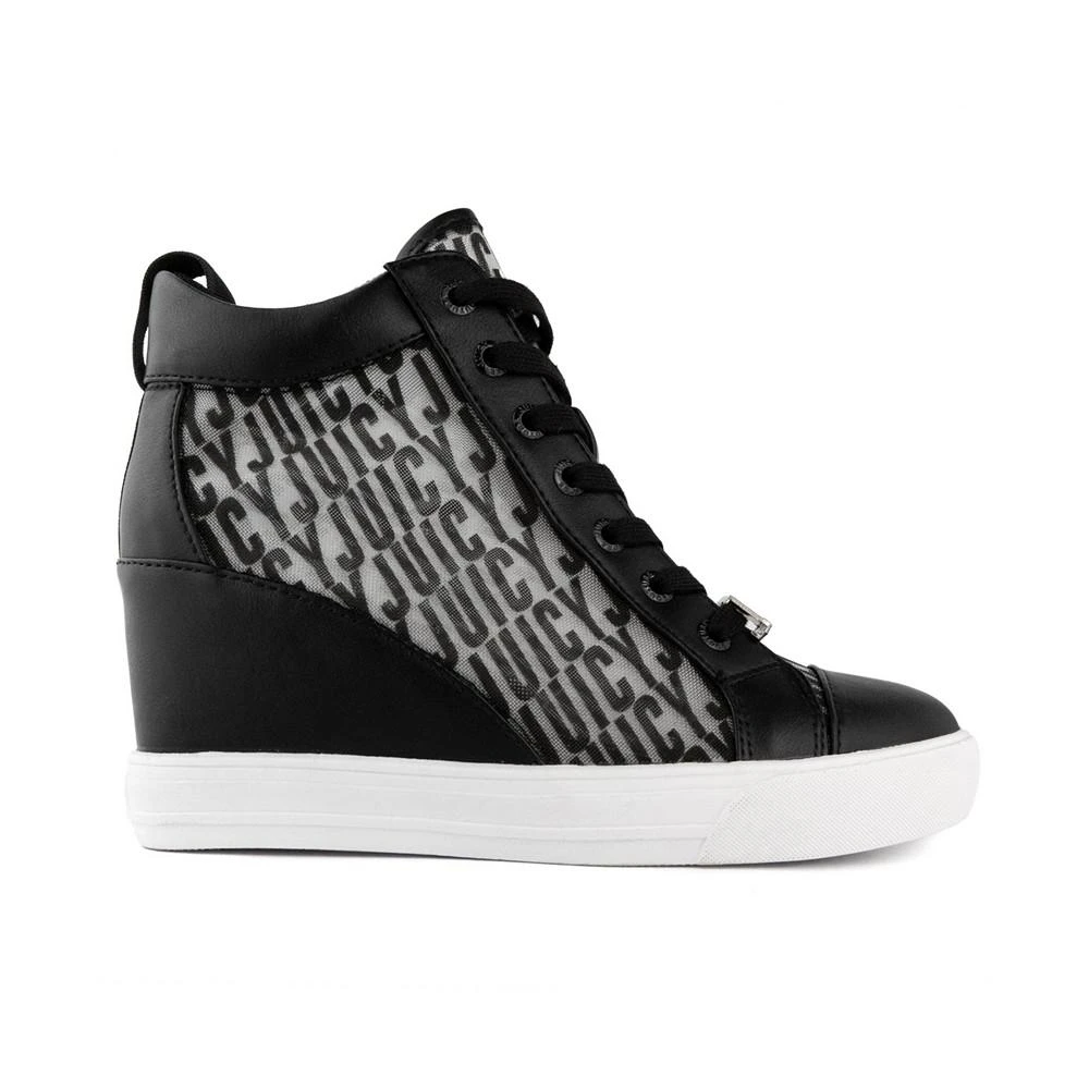 商品Juicy Couture|Women's Jorgia Wedge Lace-Up Sneakers,价格¥263,第2张图片详细描述