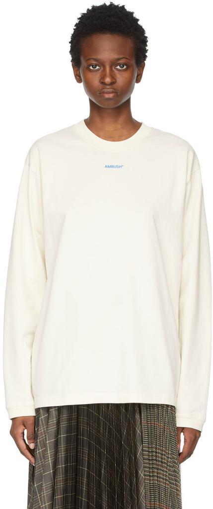 商品Ambush|SSENSE Exclusive Off-White XL Logo Long Sleeve T-Shirt,价格¥1546,第1张图片