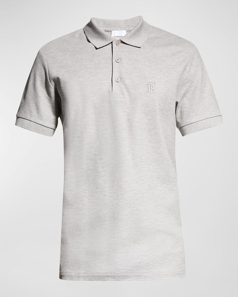 Men's Eddie Pique Polo Shirt, Gray商品第2张图片规格展示