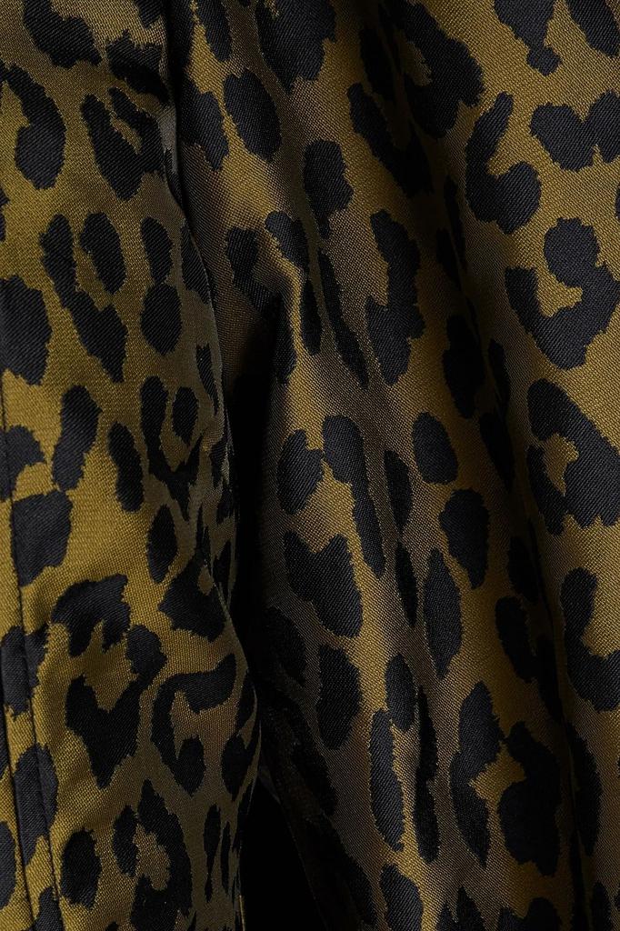 Leopard-print satin-jacquard top商品第2张图片规格展示