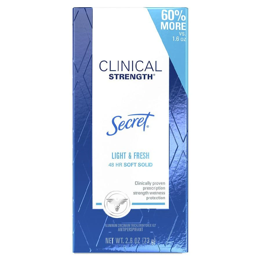 商品Secret|Clinical Strength Soft Solid Antiperspirant and Deodorant for Women Light & Fresh,价格¥108,第3张图片详细描述
