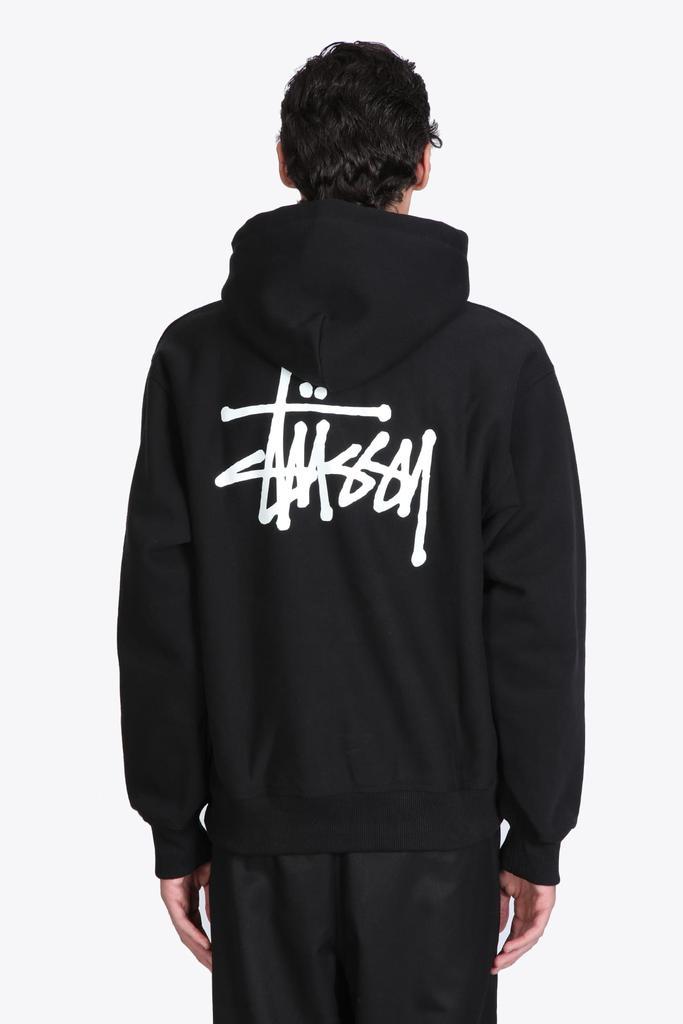 商品STUSSY|Stussy Basic Hood Black Cotton Hoodie With Logo,价格¥1219,第4张图片详细描述