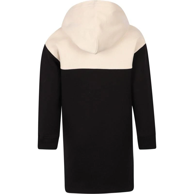 商品Calvin Klein|Color block logo hoodie dress in black and cream,价格¥864,第2张图片详细描述